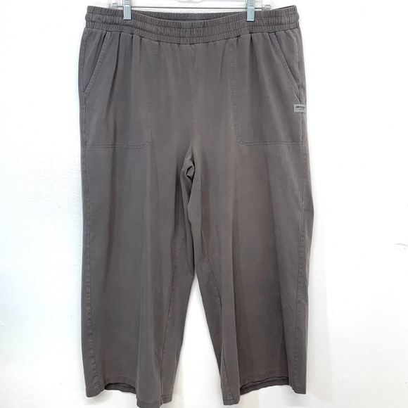Life Is Good Pants - Life Is Good Crusher Flex Pull On Wide Leg Pants Women XL Pockets Lounge Casual